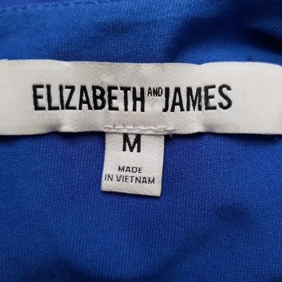 Elizabeth and James Blue Asymmetrical Racerback Sleeveless Rowan Blouson Dress - Picture 8 of 8